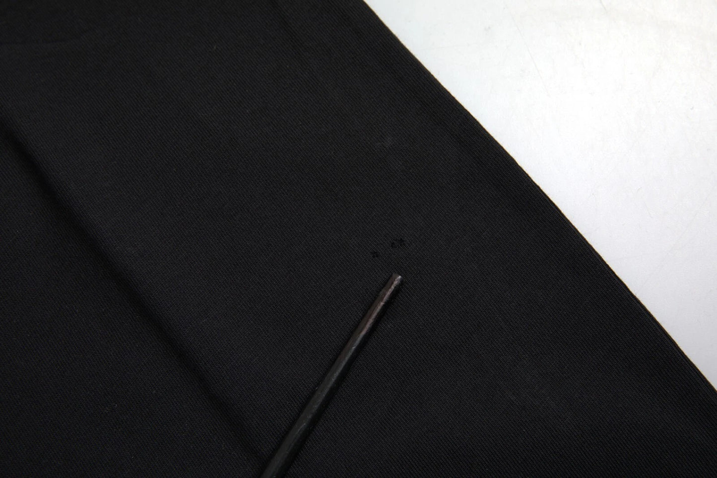 Black Cotton Logo Print Crew Neck Short Sleeves T-shirt