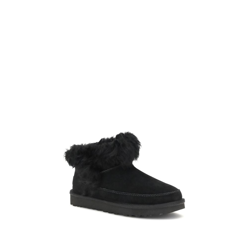 Black Leather Ankle Boots