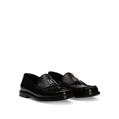 Black Calfskin Slip-On Loafers
