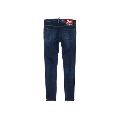 Blue Cotton Slim Fit Jeans