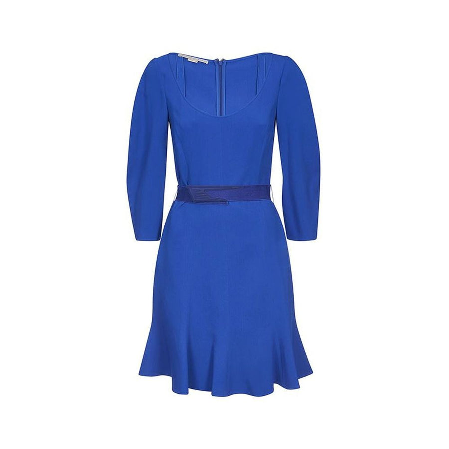 Blue Viscose Casual Dress