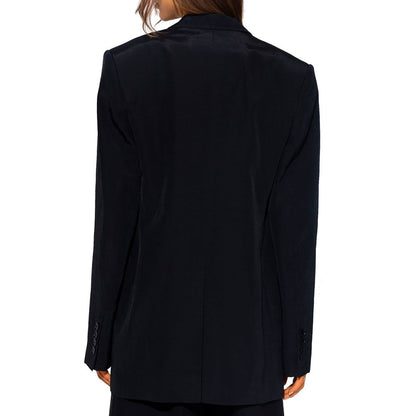 Black Viscose Jackets And Coat