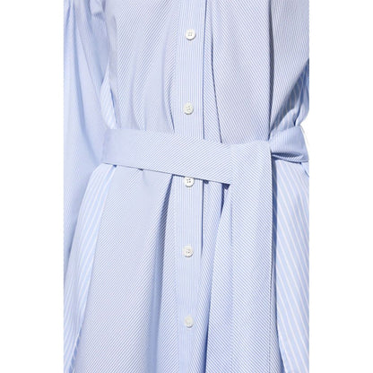 Blue Cotton Casual Dress