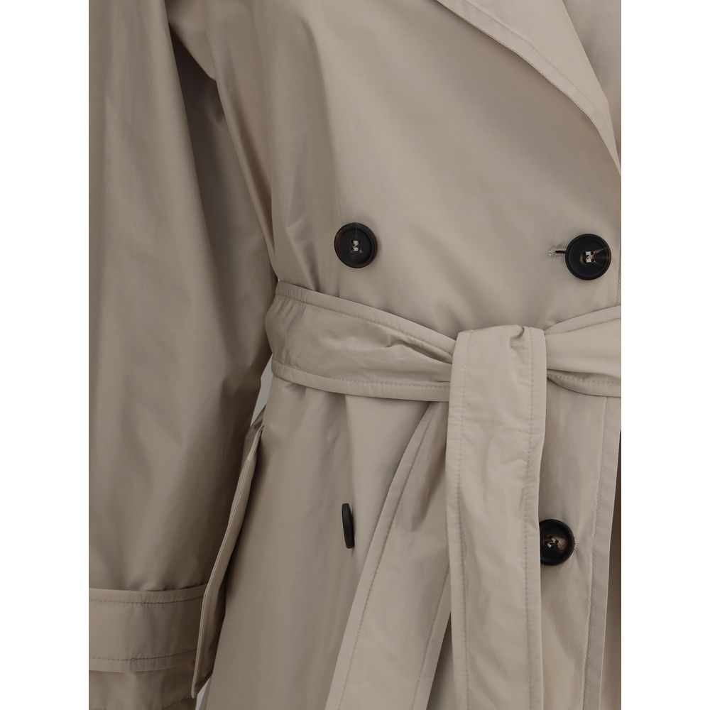 Beige Polyester Coat