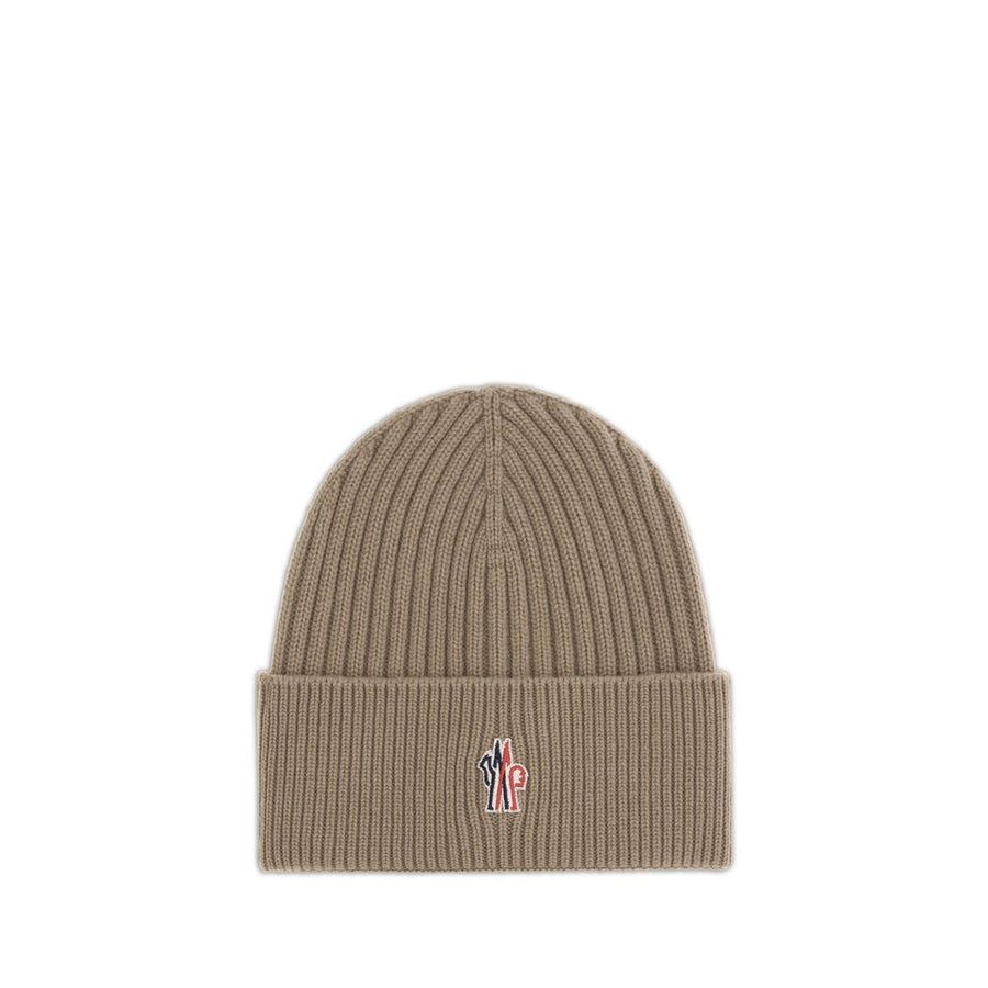 Beige Merino Wool Beanie