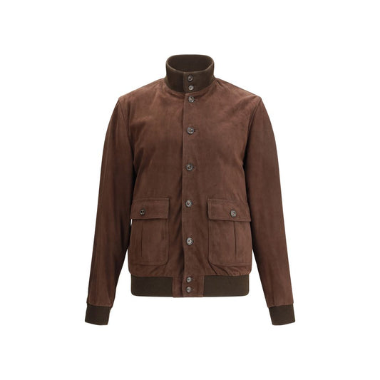 Brown Goatskin Bomber