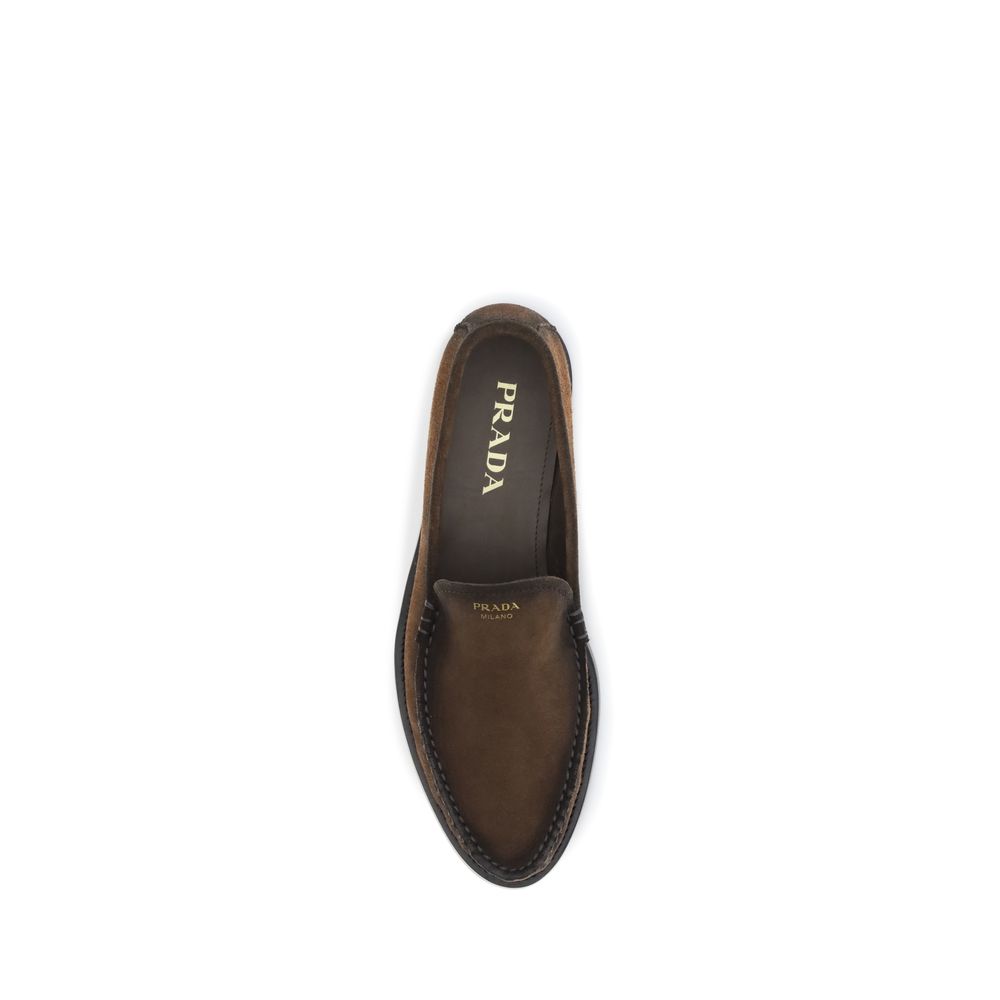 Brown Calf Leather Bos Taurus Slip-On Loafers