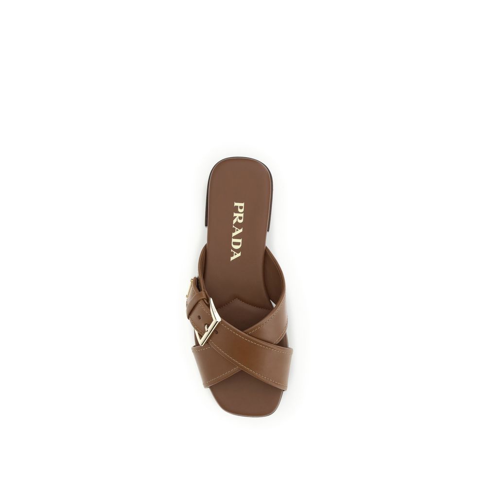 Brown Calf Leather Bos Taurus Sandals