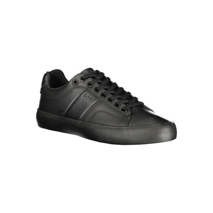 Black Polyurethane Men Sneaker