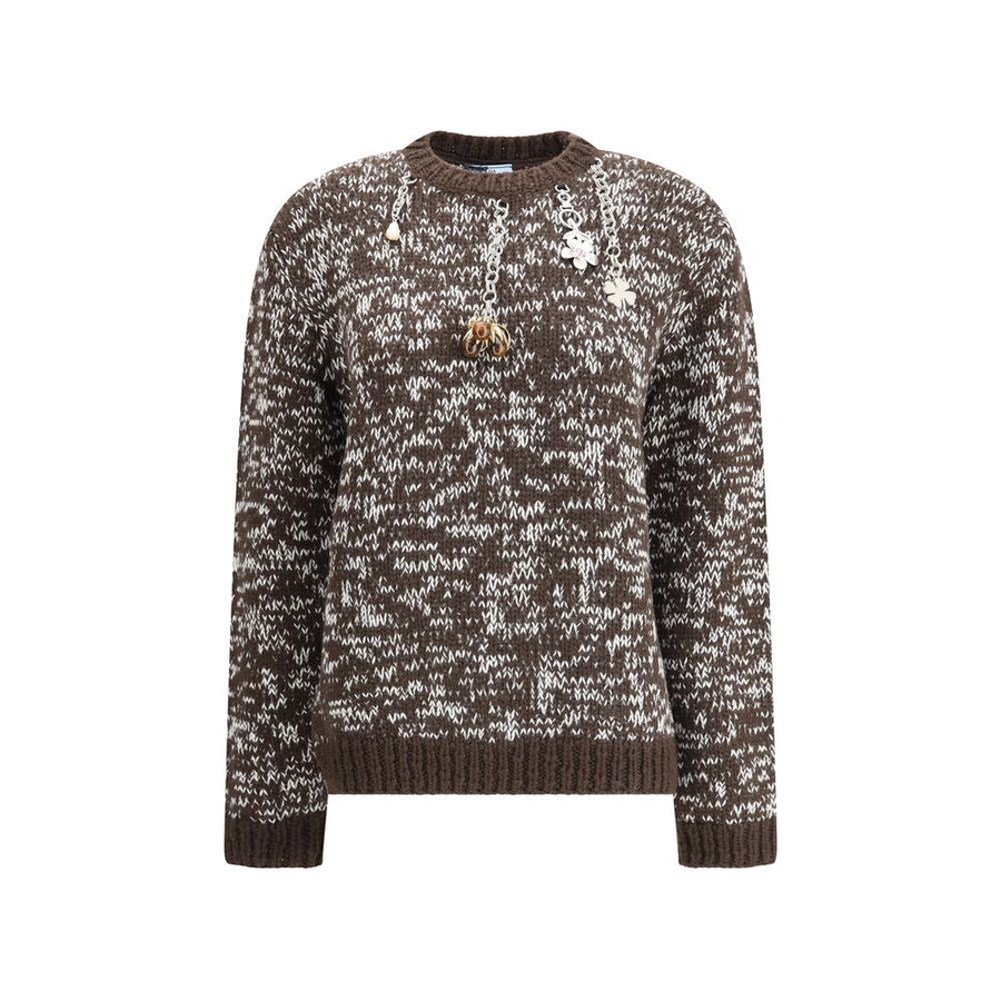 Brown Fleece Wool Sweatshirt
