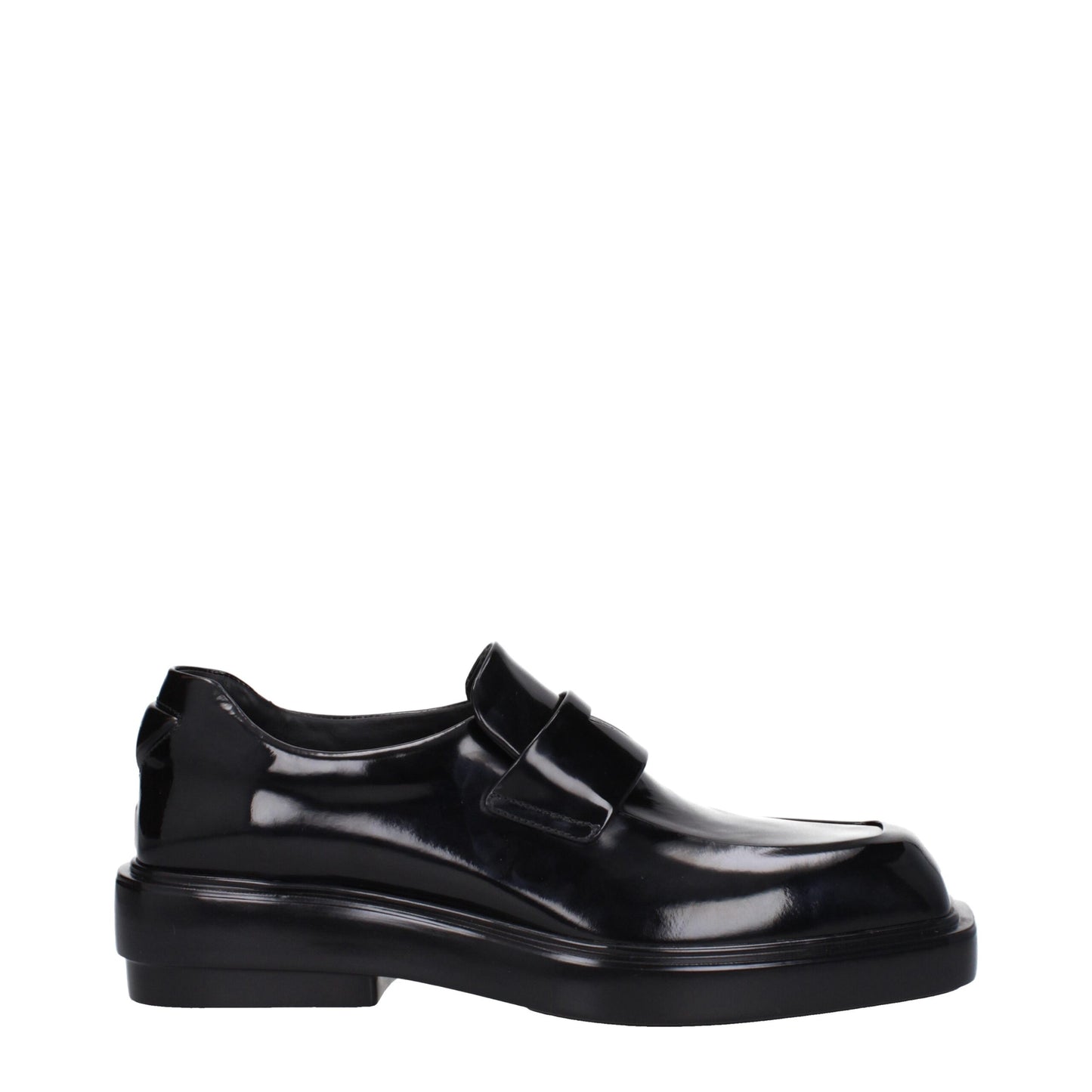 Black Leather Slip-On Loafers