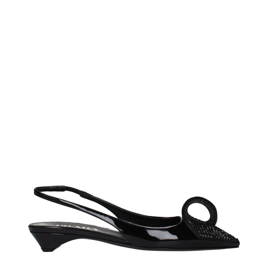 Black Leather Flat Sandals