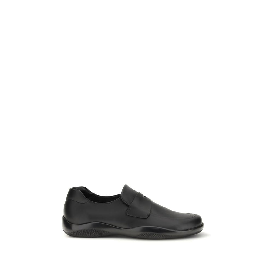 Black Calf Leather Bos Taurus Slip-On Loafers