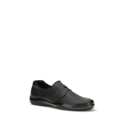 Black Calf Leather Bos Taurus Slip-On Loafers