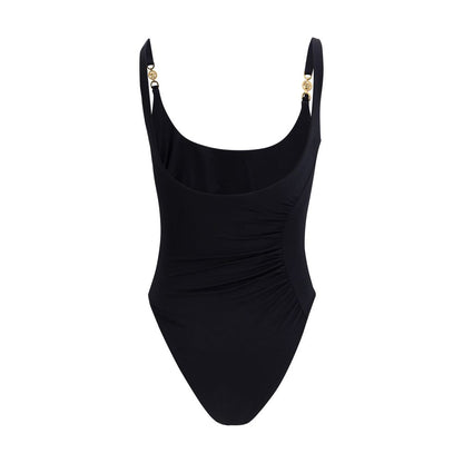 Black Polyamide One-Piece Swimsuit